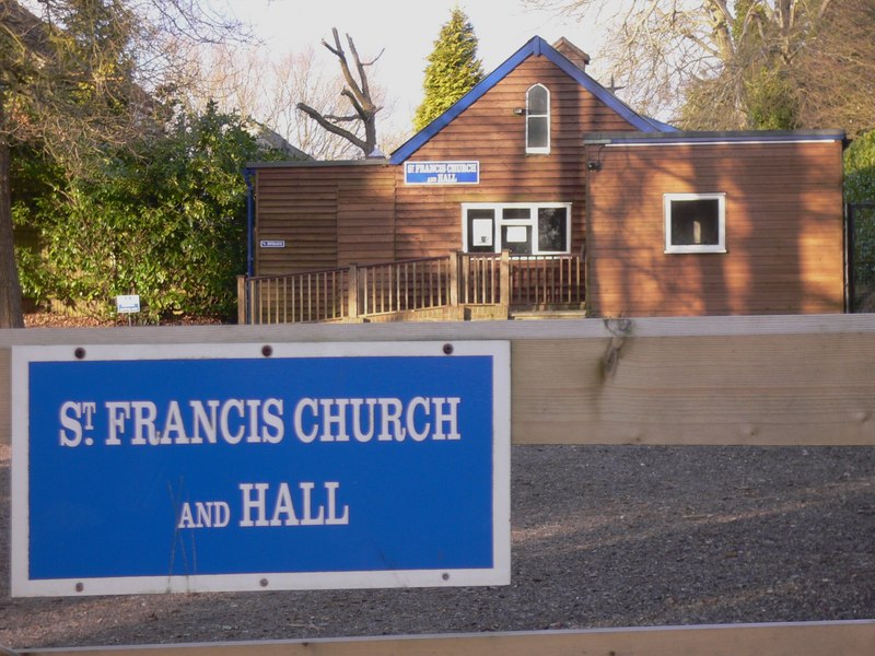 File:St Francis Church and Hall at Headley Down - geograph.org.uk - 1705075.jpg