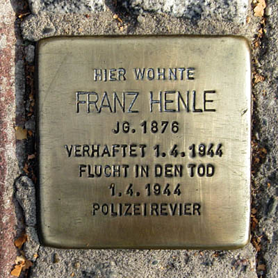 File:Stolperstein Am Lindenbaum 4 Franz Henle.jpg