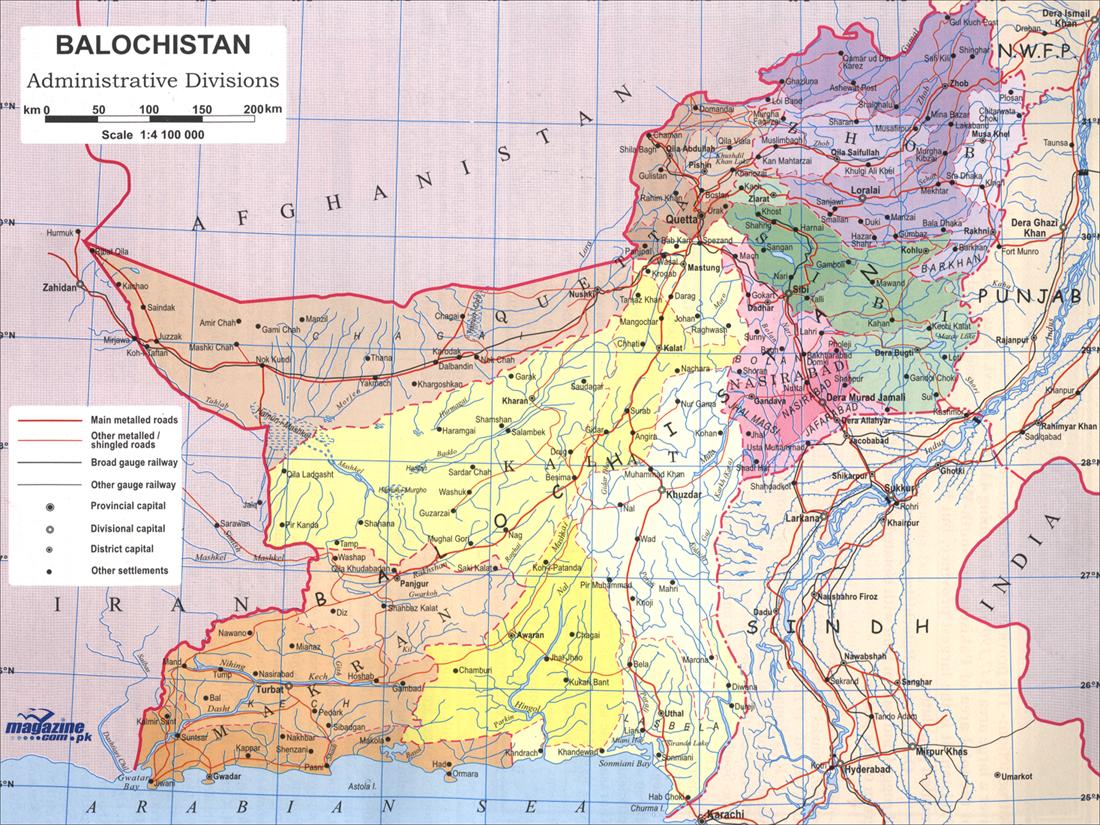 Wilayah Konflik Balochistan yang diperebutkan Iran, Pakistan dan Afghanistan (Magazine PK/Wikimedia Commons)