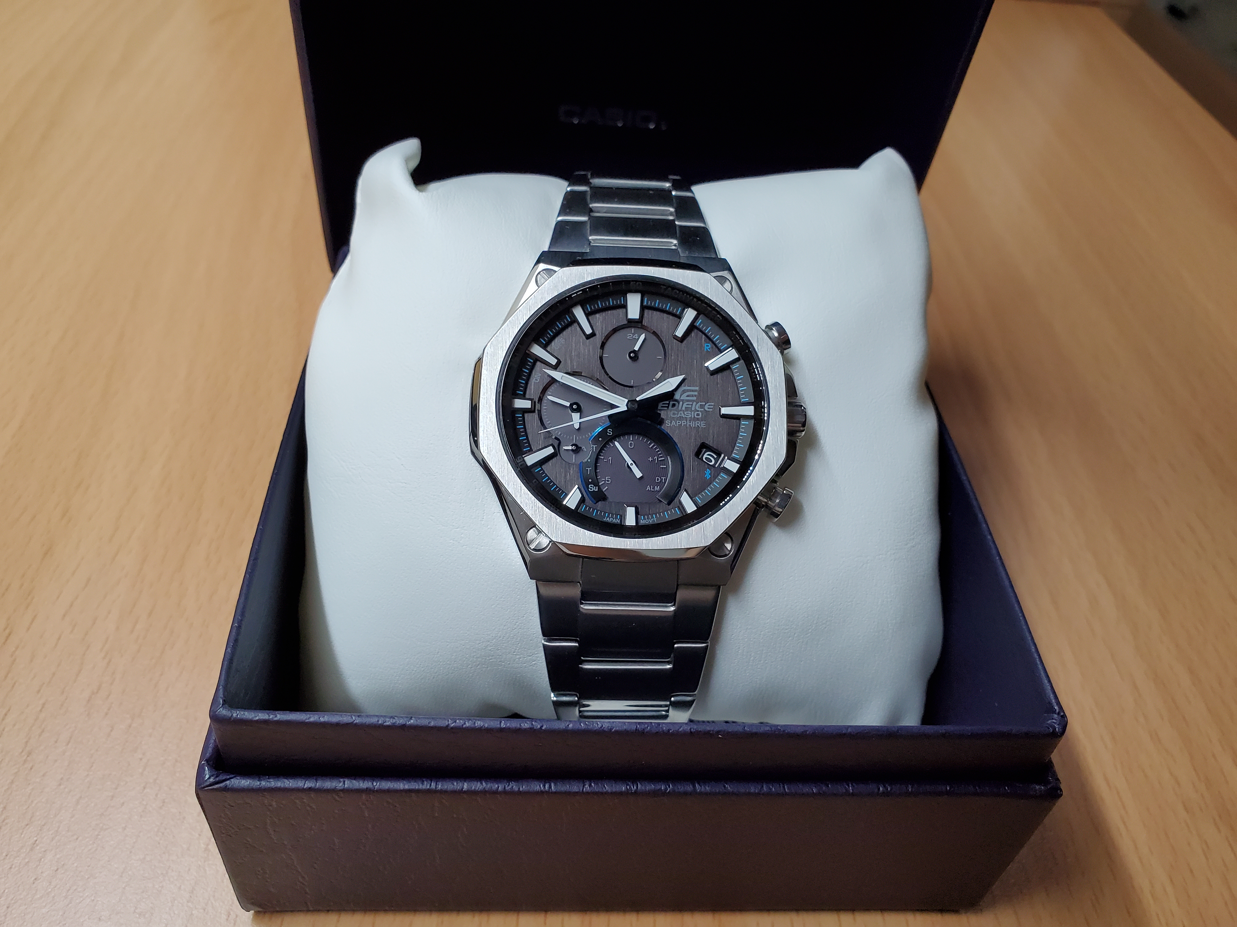 Casio MTS-100D-2A Enticer Blue Dial Stainless Steel Sapphire Crystal Men's  Watch | eBay