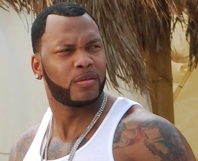 Flo Rida on the set of the music video for "Sugar"