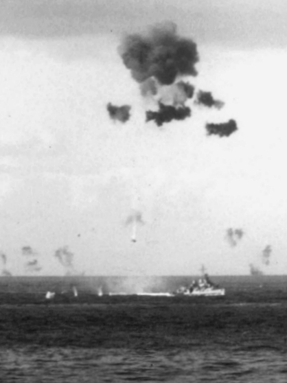 File:Kamikaze explodes over USS John Rodgers (DD-574) in May 1945.jpg