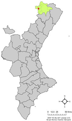 File:Localització de la Mata respecte del País Valencià.png