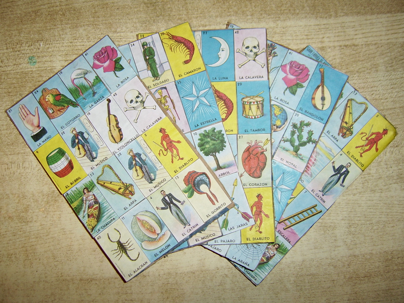 Loteria Mexicana 50 Different Boards Mexican Bingo Chalupa Handmade Mexican 