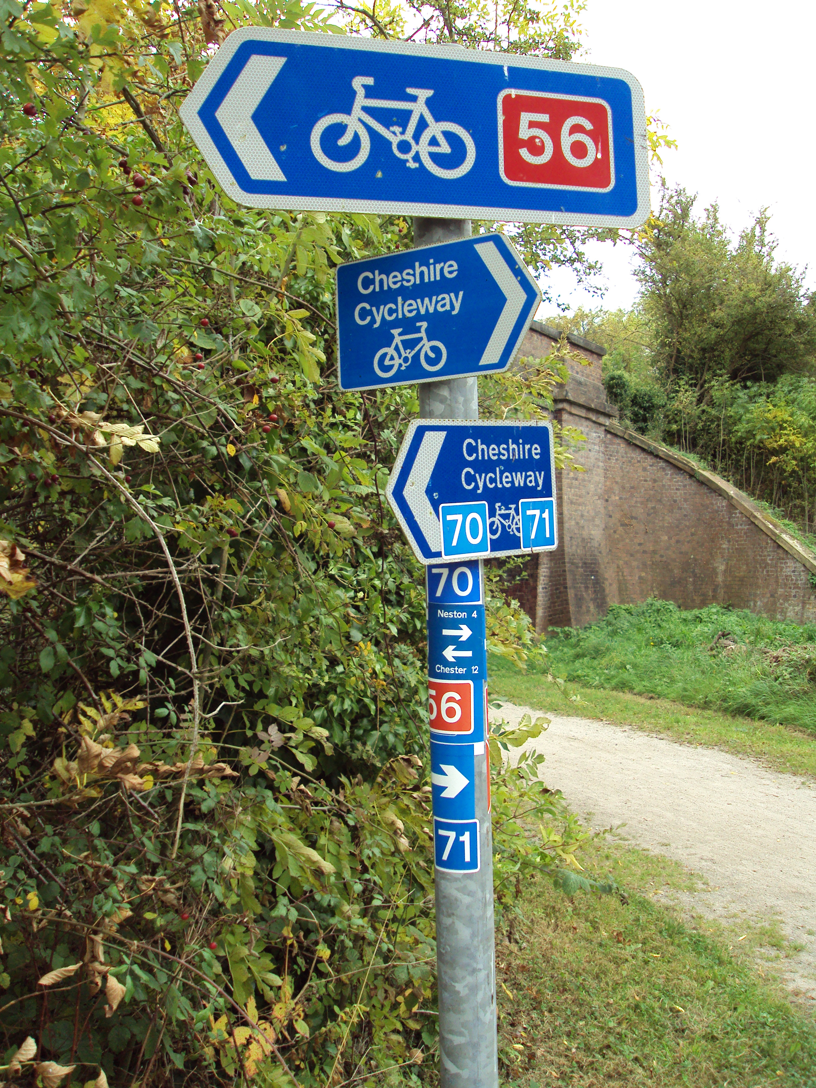 Filenational Cycle Network Routes Sign Near Heath Lane Willaston with regard to Cycling Network