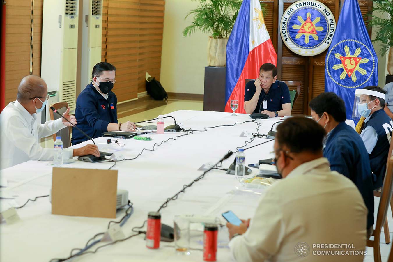 File President Rodrigo Roa Duterte Holds A Meeting With Members Of The Inter Agency Task Force