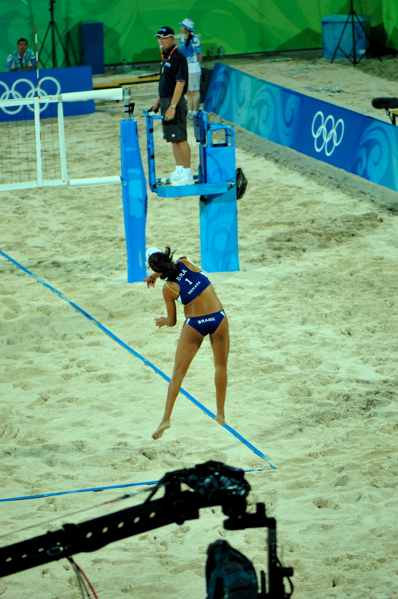 Ribeiro at the [[Beach volleyball at the 2008 Summer Olympics|2008 Olympics]], Quarterfinals.