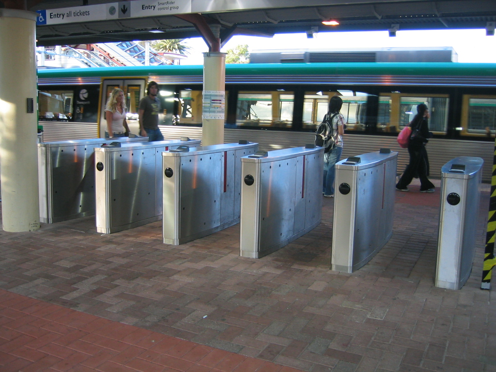 Transperth Fare gates Perth Train Station