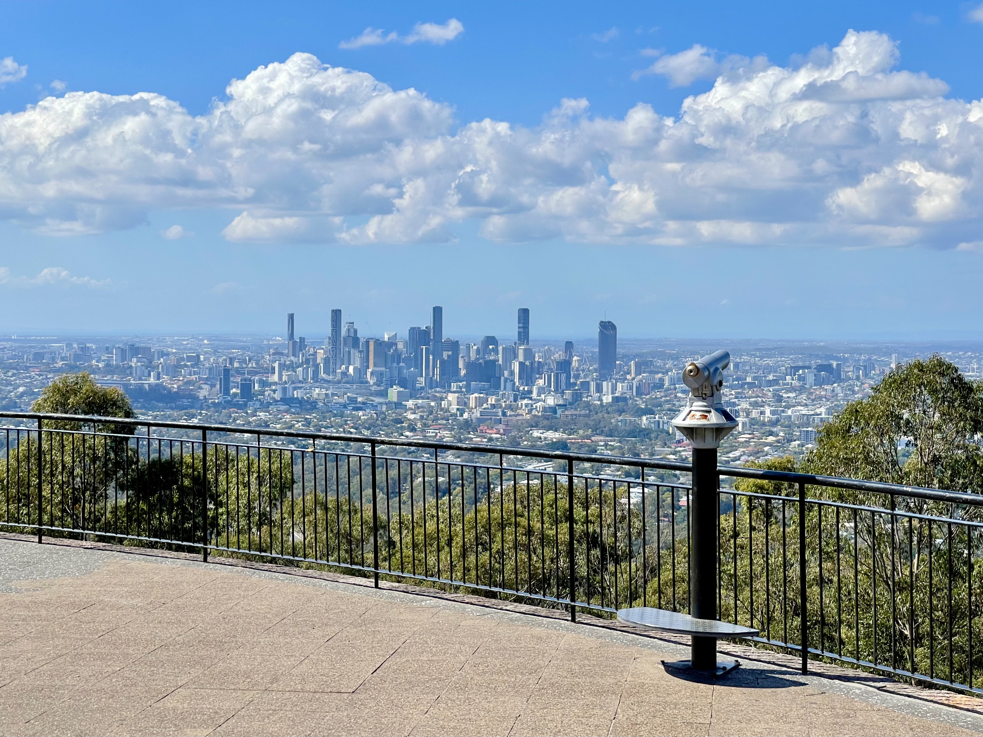 Viewing platform at Mount Coot-tha Lookout, Brisbane, 2021