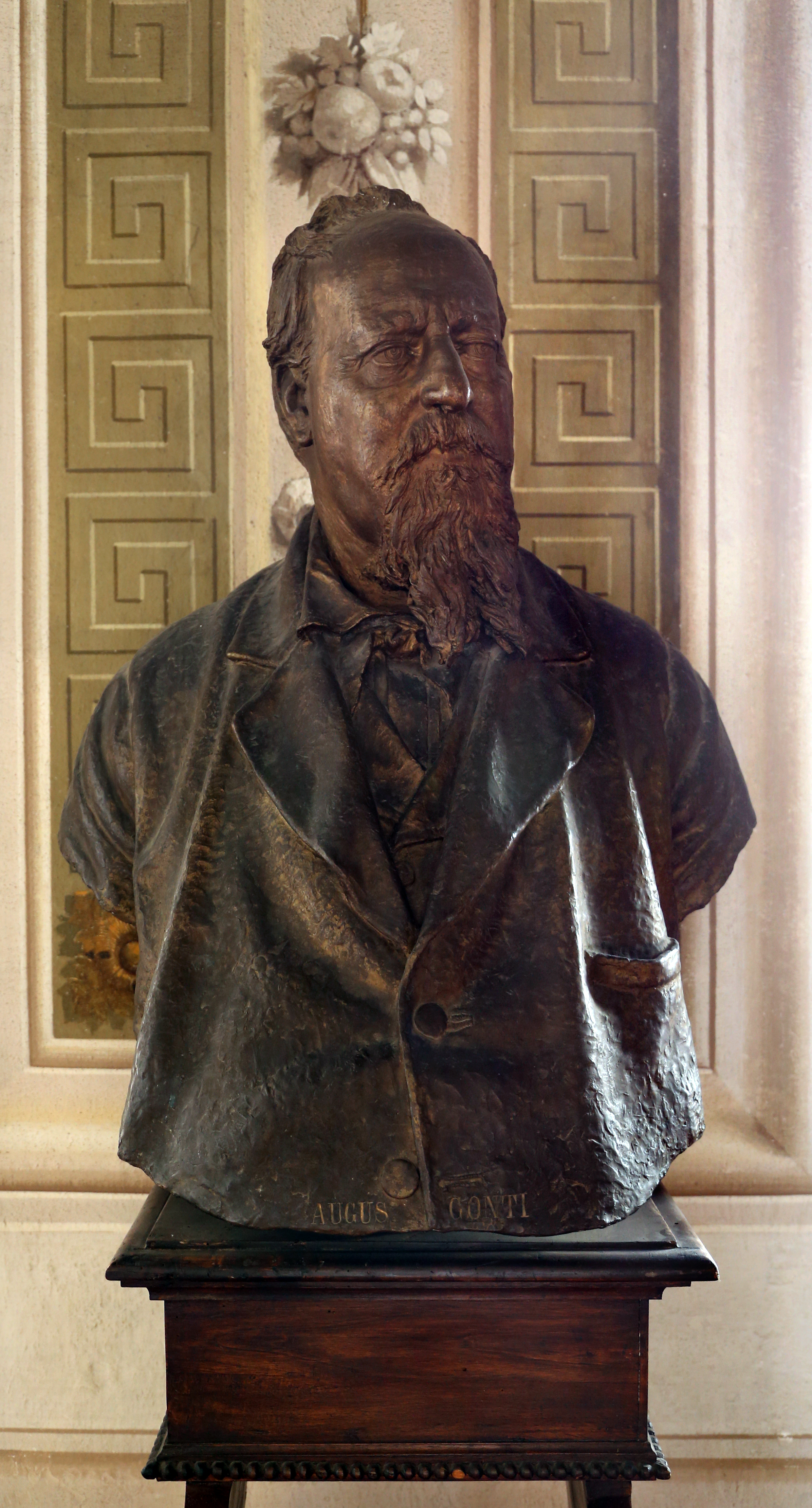 Bust of Augusto Conti at the headquarters of the [[Accademia della Crusca]]