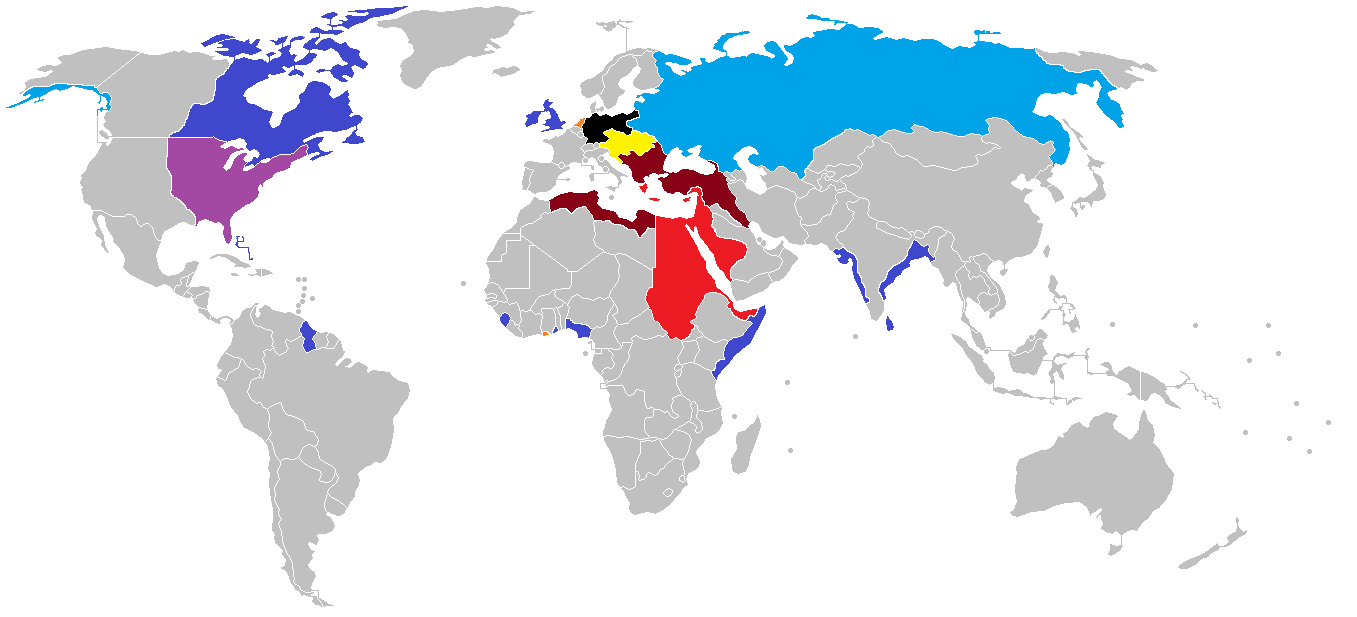 Карта мира 1830 года