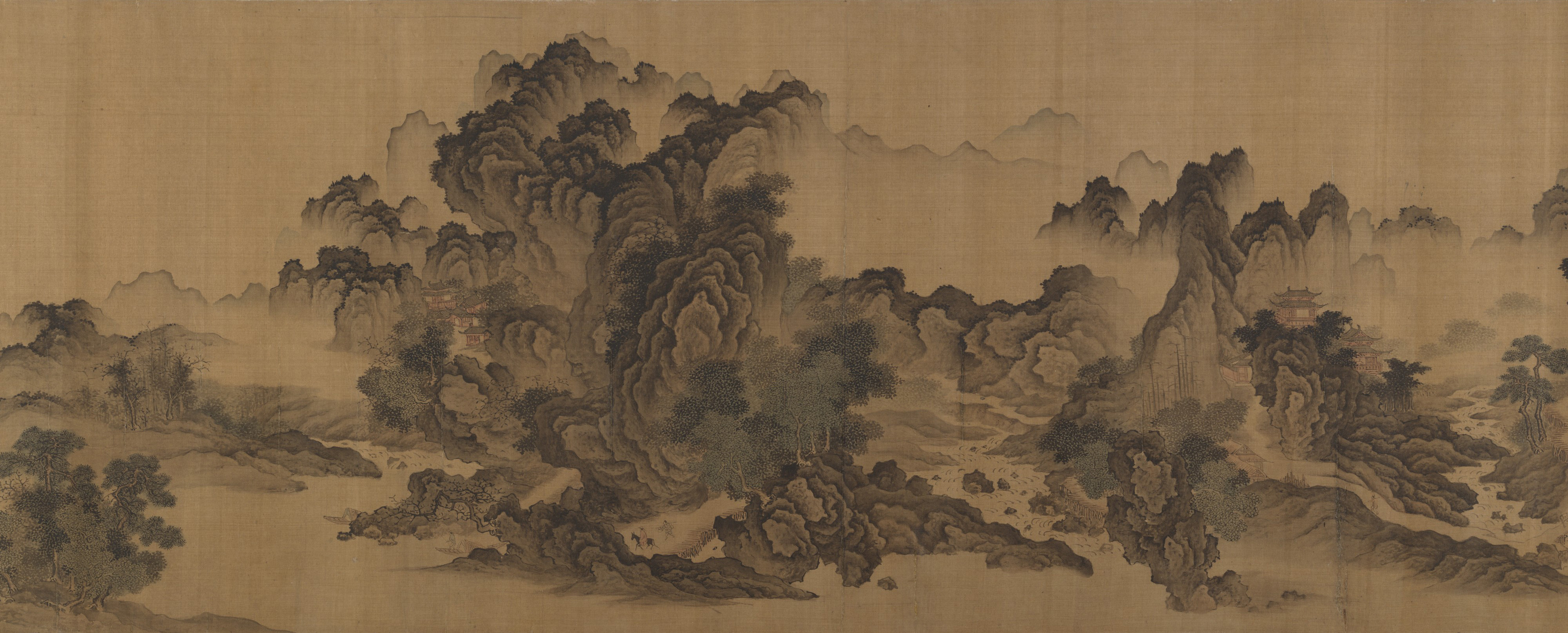 File:清 佚名 倣郭熙 溪山無盡圖 卷-Streams and Mountains Without 
