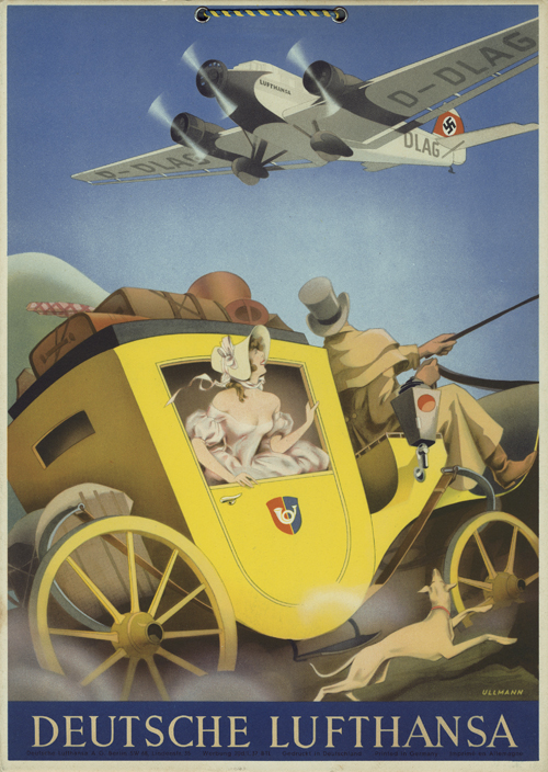 DIN A1 Plakat Lufthansa Auch im Winter Poster /1930 Junkers JU52 Luftfahrt 