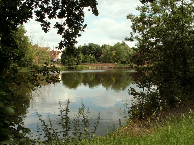 A view of Polstead's village pond - geograph.org.uk - 846483