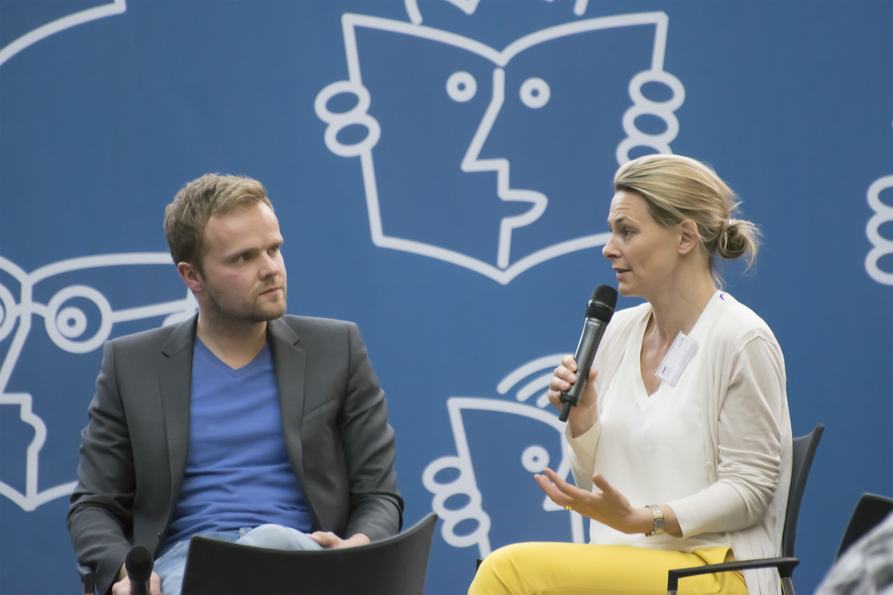 Benjamin Stöwe (l.) und [[Anja Reschke