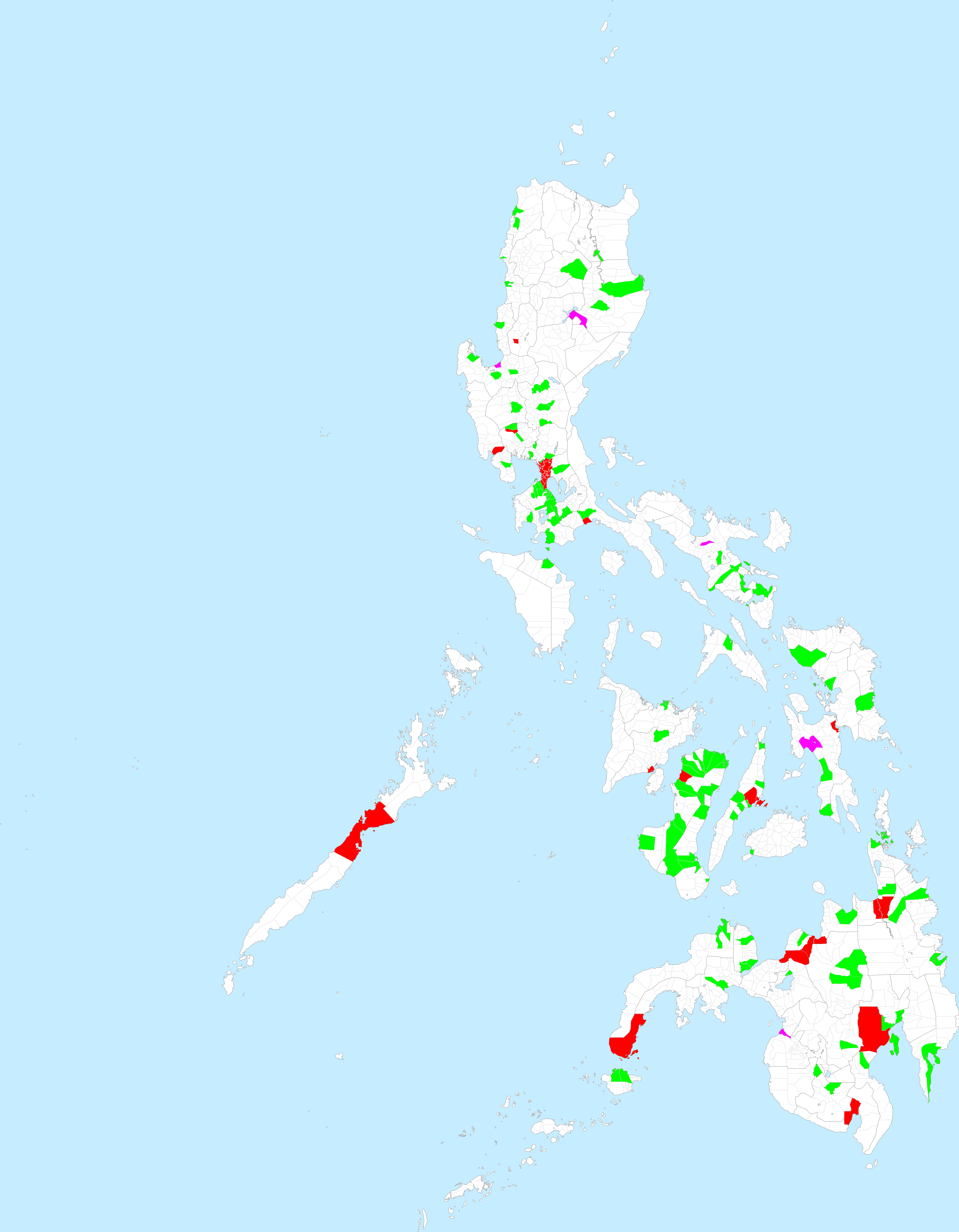Cities In The Philippines Map List of cities in the Philippines   Wikipedia