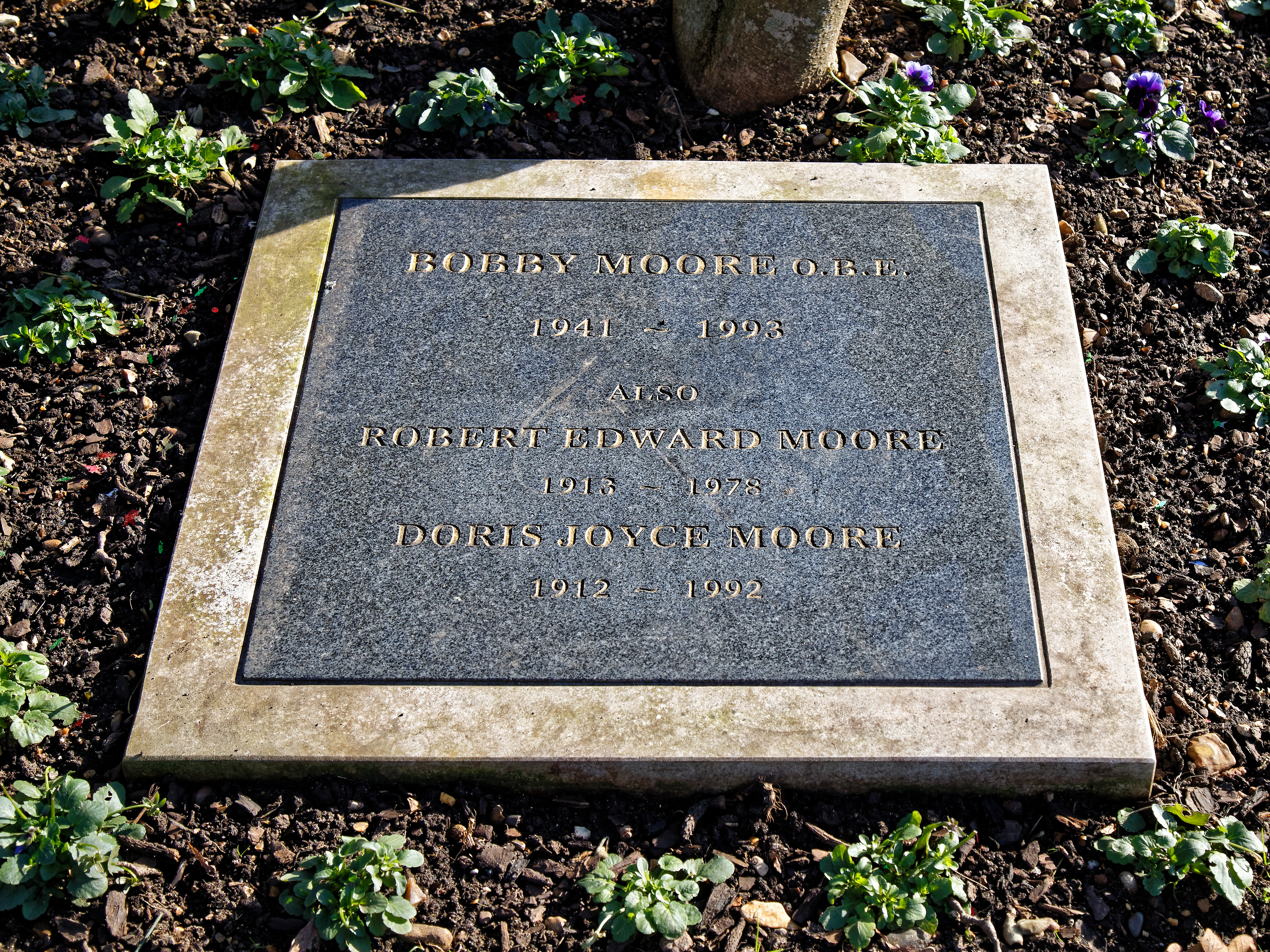 File City Of London Cemetery Bobby Moore Grave Plaque In The