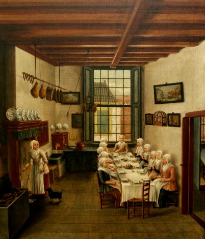 File:De keuken van het Oude Vrouwenhuis - C. de Jonker 1785 - Gorcums museum.jpg