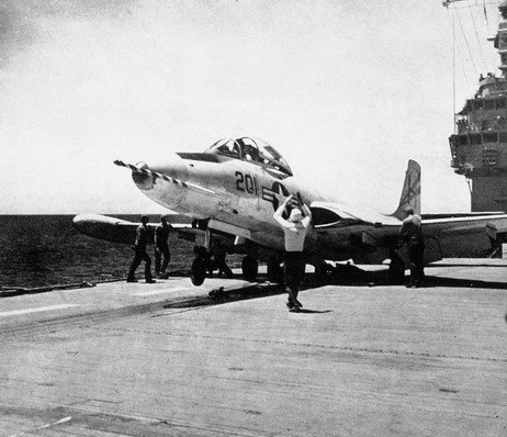 File:F2H-3 Banshee VF-172 on cat of USS Wasp (CVA-18) 1956.jpg