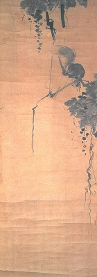 Miyamoto Musashi (Dewazakura Museum of Art Tendo) .jpg tarafından üzüm ve sincap