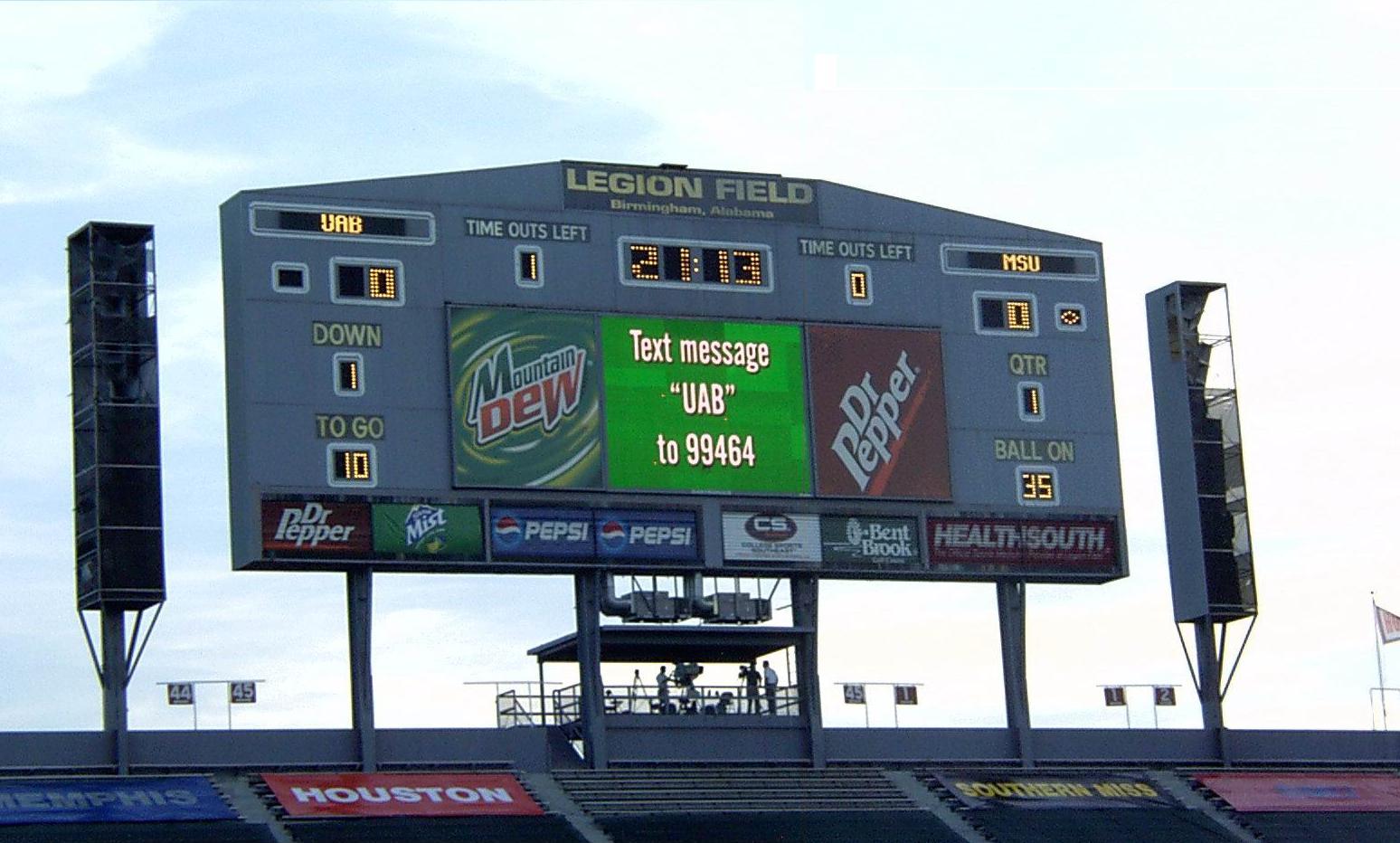 Legion Field Seating Chart Birmingham Iron