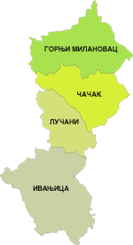 Моравичский округ на карте