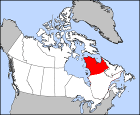 Район Нунавік на карті Канади.