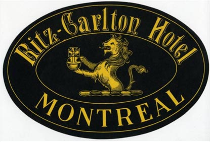 MONTREAL QUEEN'S HOTEL  Luggage label CANADA 