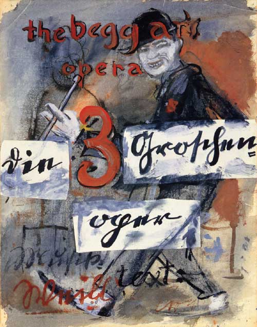 Original 1928 poster for the <cite>Dreigroschenoper</cite> ("Threpenny opera")