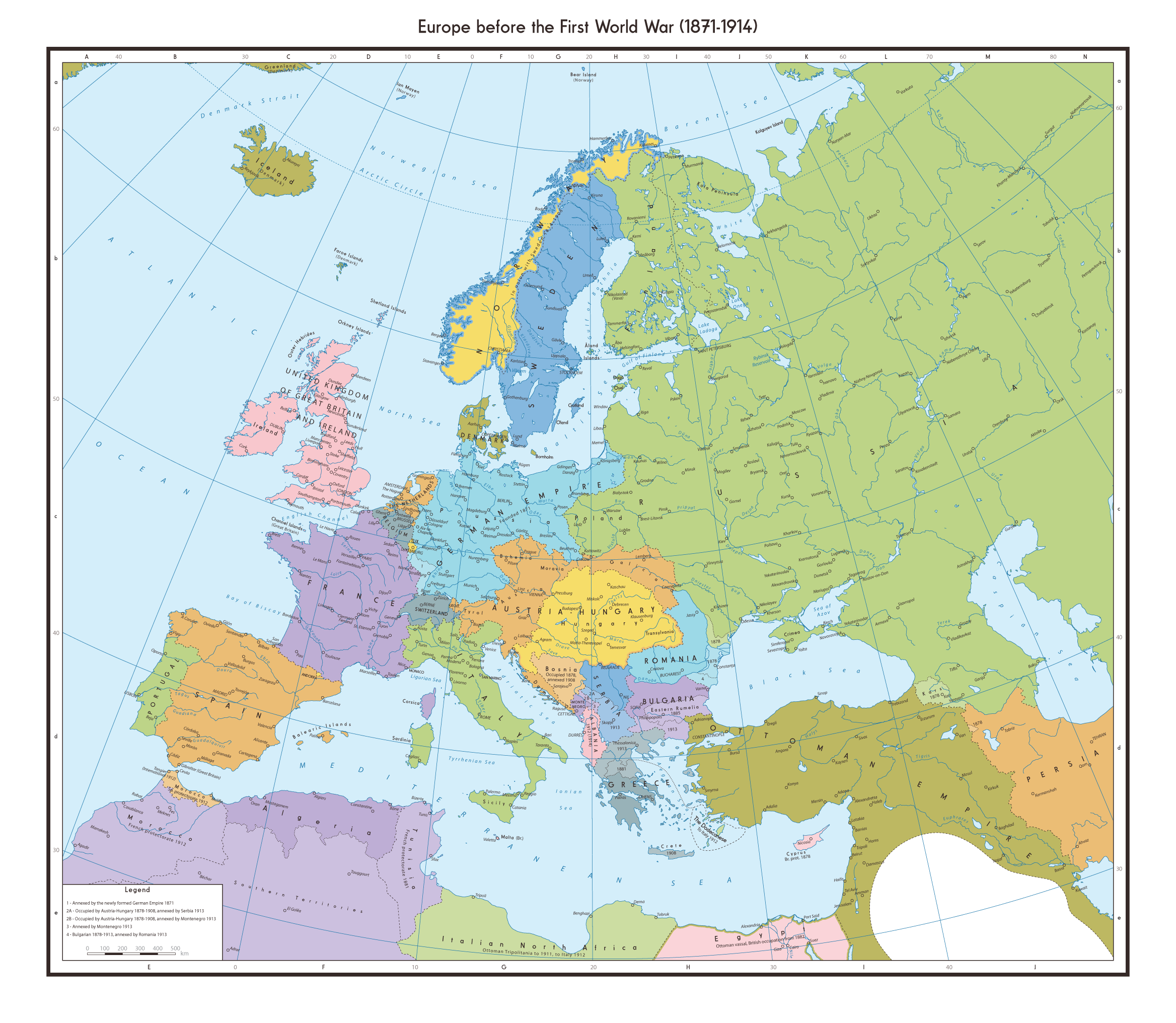 world war 1 map before and after