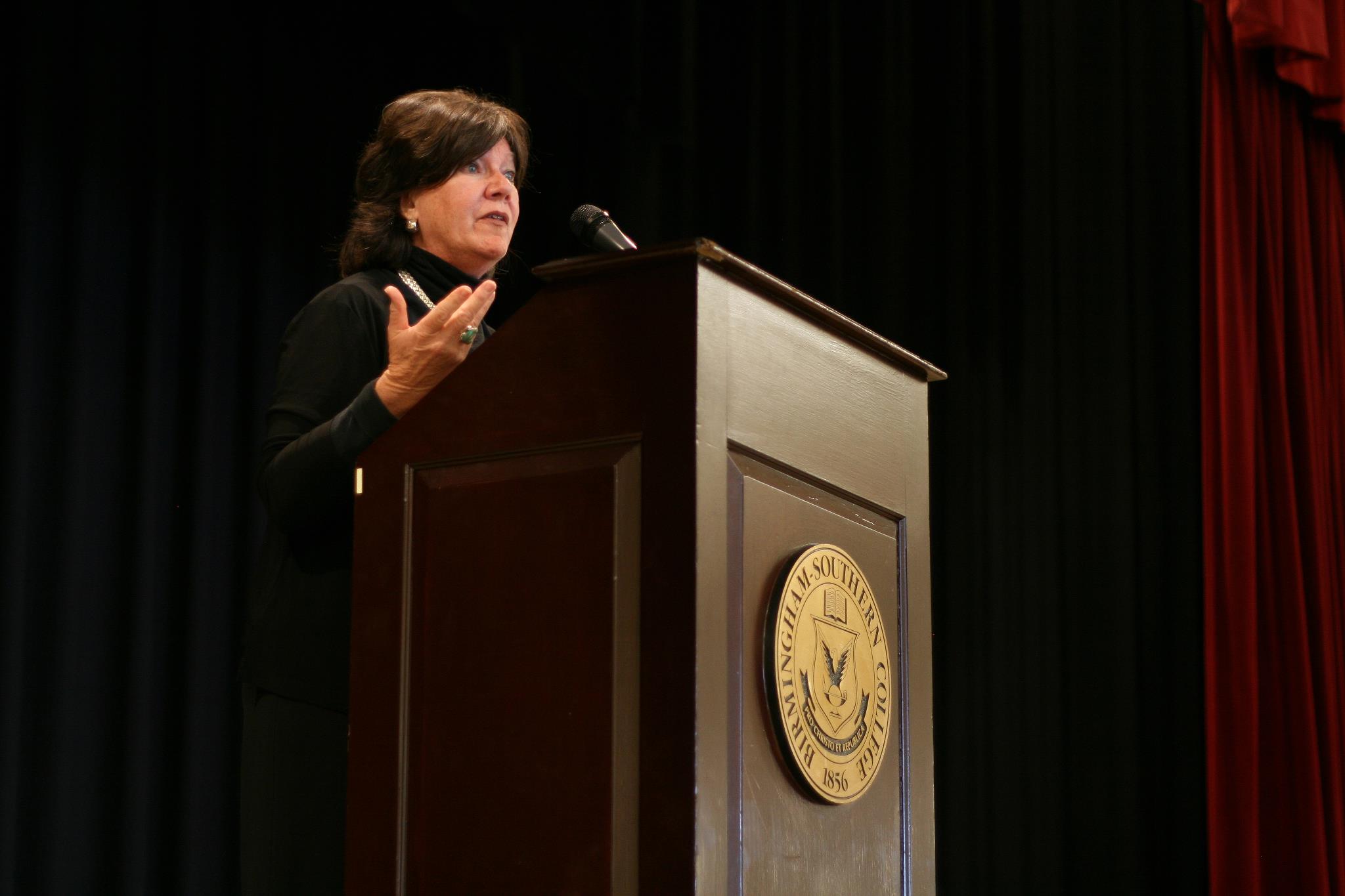 Mary Badham speaking at [[Birmingham-Southern College]] in 2012