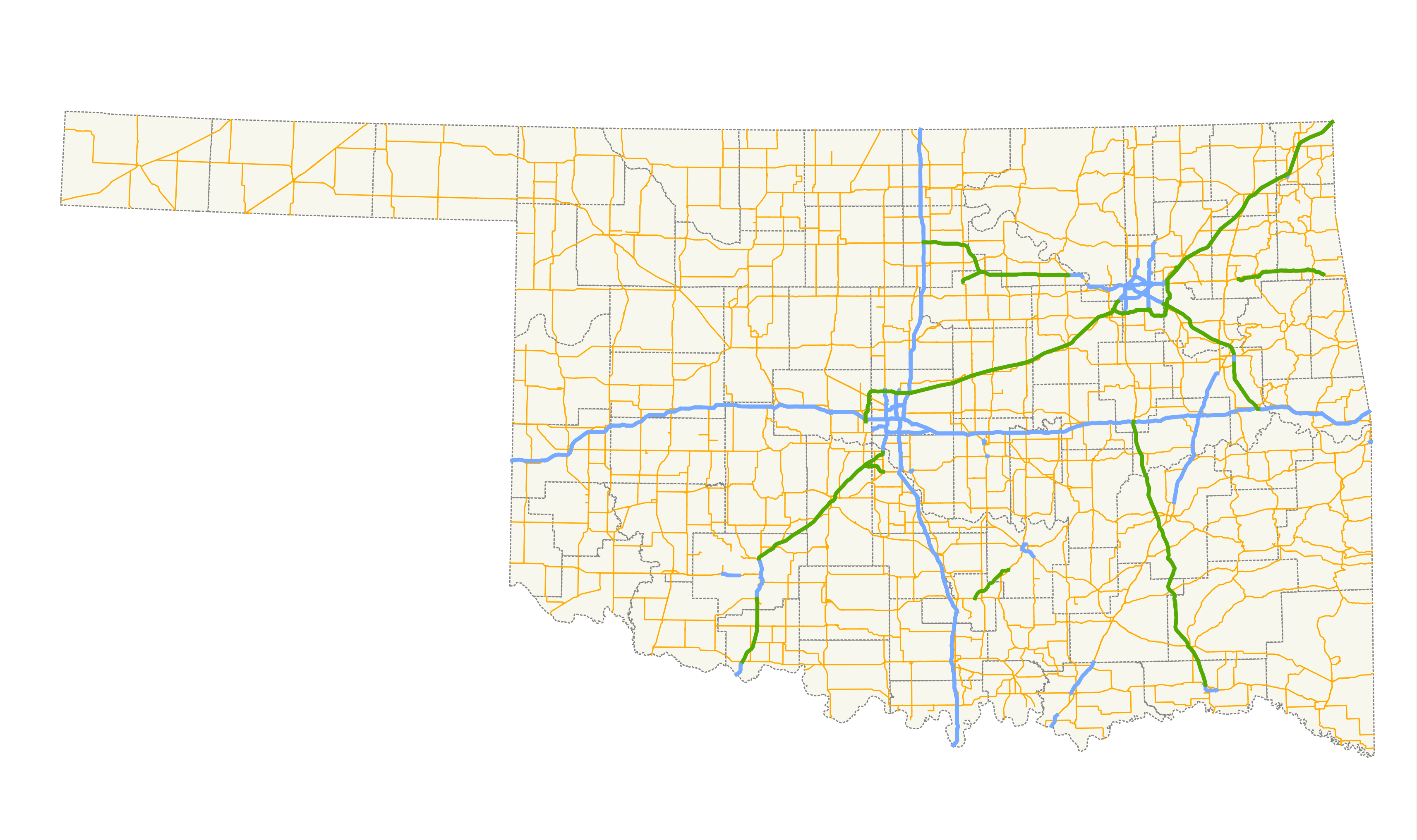 oklahoma toll roads map Turnpikes Of Oklahoma Wikipedia oklahoma toll roads map