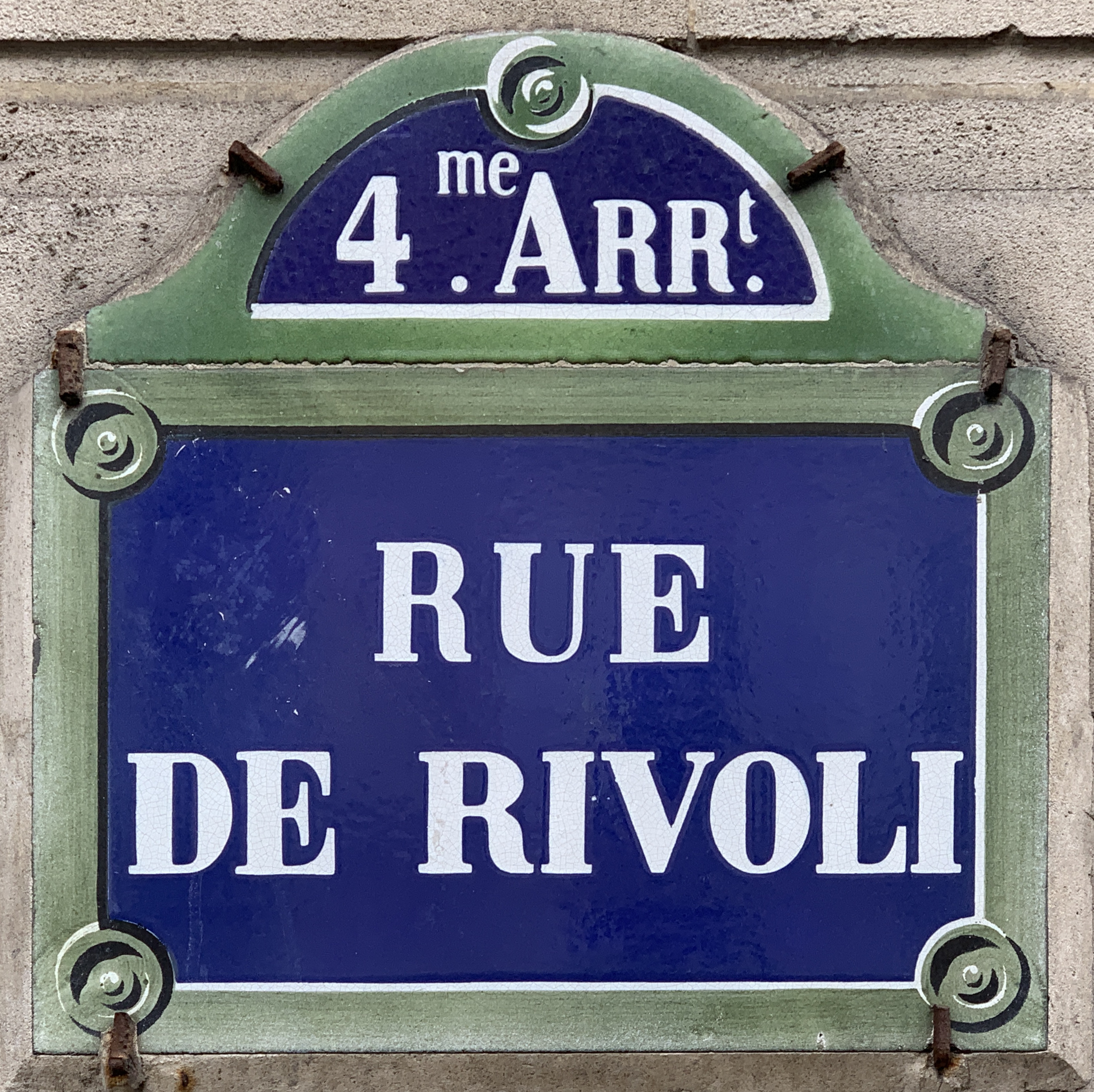 Rue De Rivoli Plaque De Rue À Paris. Banque D'Images et Photos Libres De  Droits. Image 40360120