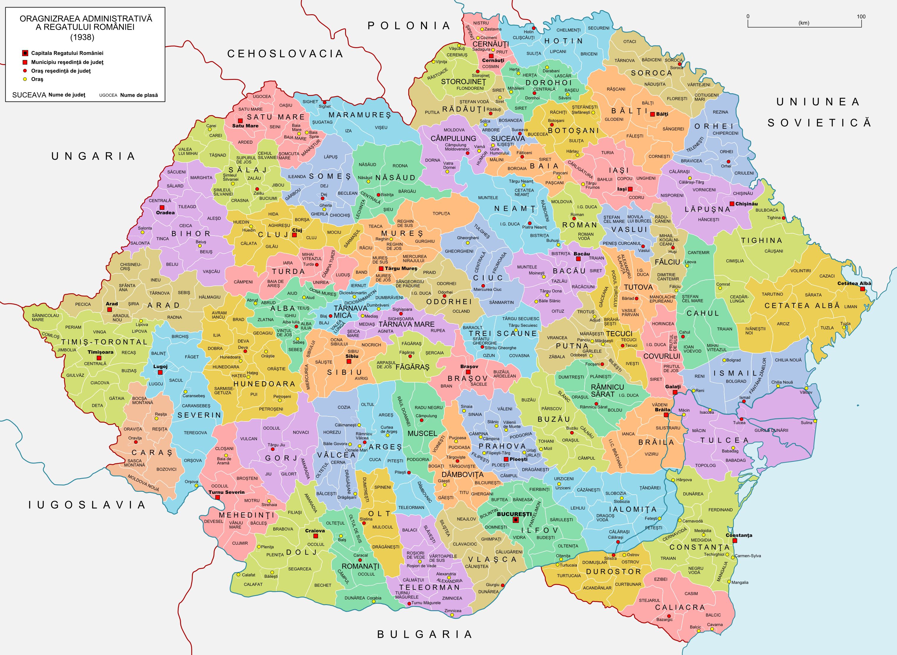 miercurea ciuc harta romaniei Lista județelor și a plășilor din România interbelică   Wikipedia
