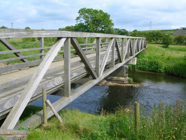 File:Bridleway bridge over River Calder - geograph.org.uk - 1364637.jpg