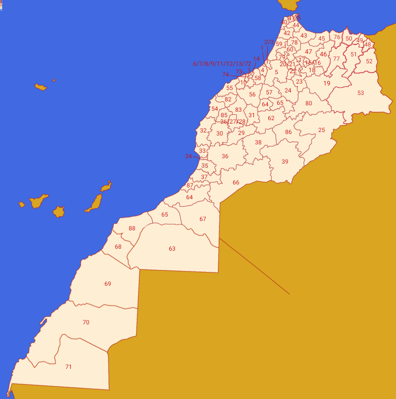 34 Feu De Frein De Queue Plaque D'immatriculation Maroc