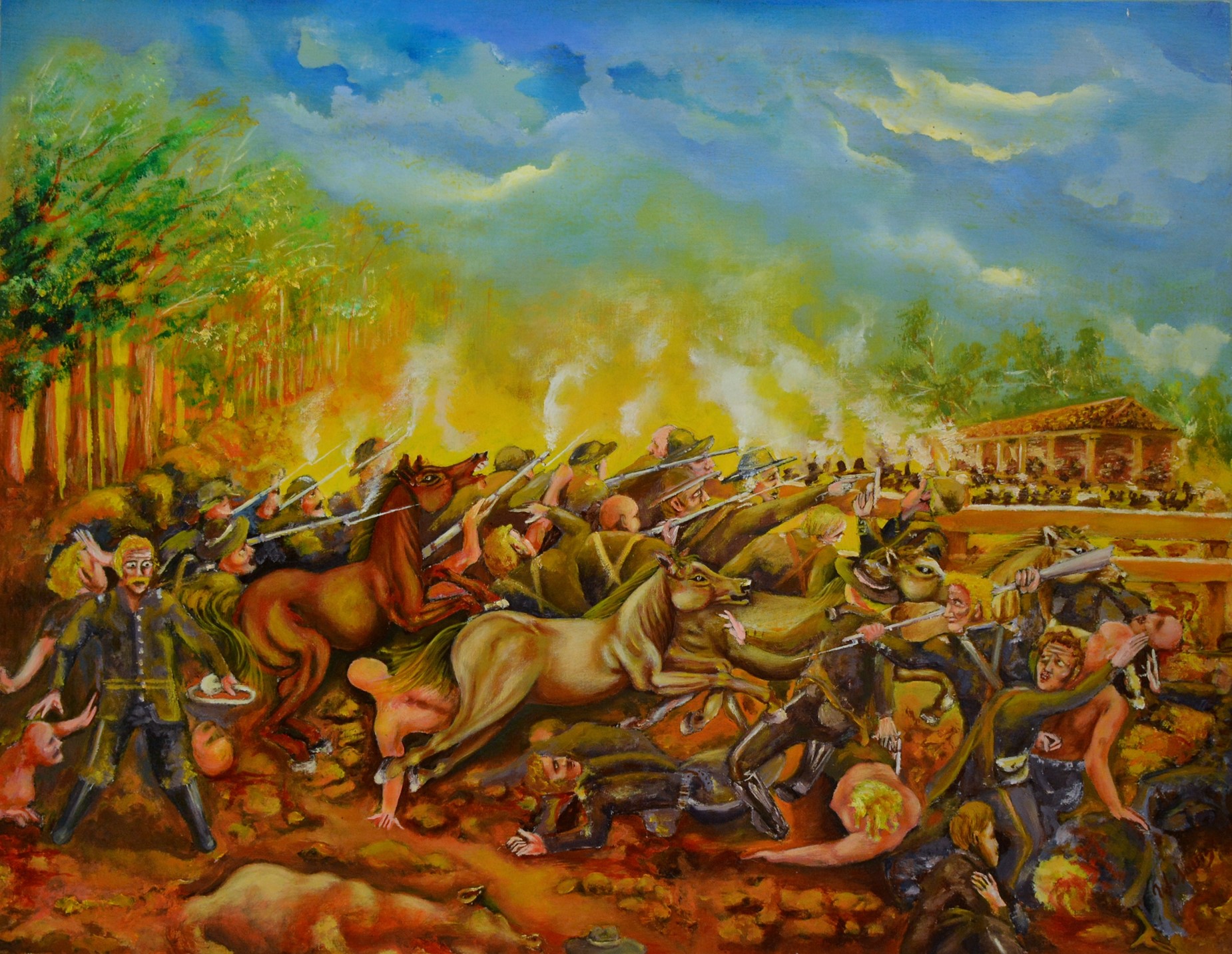 La batalla de San Jacinto, Nicaragua, Obra del artista nicaragüense Wilbert...