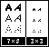 File:Low-res uppercase A styles as 3x3 vs 7x8 pixels.png