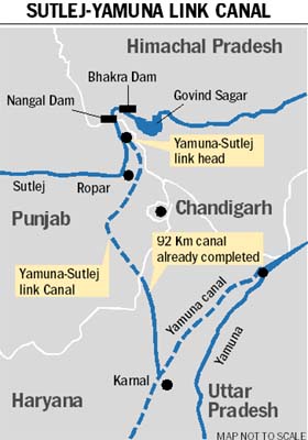 <span class="mw-page-title-main">Sutlej Yamuna link canal</span> Canal under construction in India