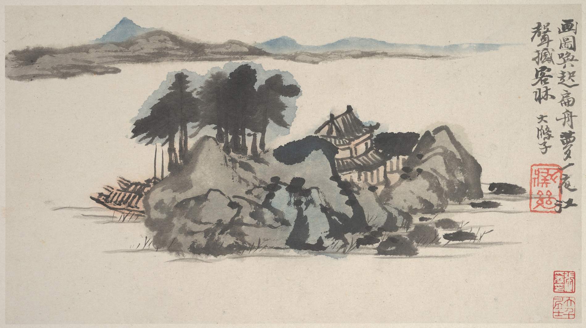 File:清 石濤(朱若極) 四季山水圖 冊-Landscapes of the Four Seasons