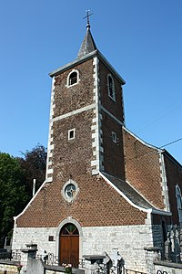 Français : L'Église Saint-Firmin située à Richelle, dans la province de Liège, en Belgique. L'orgue de l'église est classée au n°62108-CLT-0011-01.