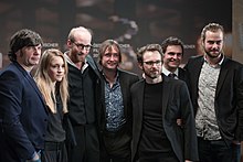 Svoboda mit einem Teil des Filmteams von Kater (2017)