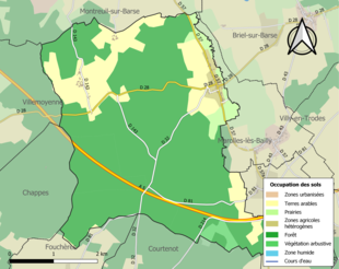 Mappa a colori che mostra l'uso del suolo.