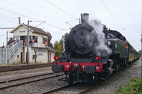 Vaporlokomotivo en Valmondois (2009)