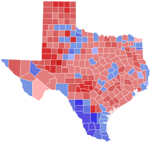 1994 Texas pemilihan gubernur hasil peta oleh county.svg