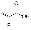 2-Fluoroacrylic acid.svg