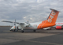 Fly540 de Havilland Canada DHC-8-100 2010-09-14 15-31-07 Kenya Nairobi Area Embakasi 5Y-BUZ.jpg