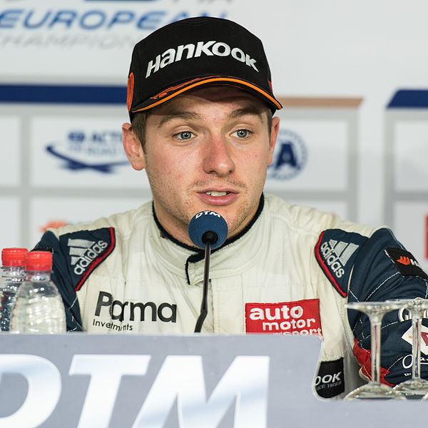 Jordan King (pictured in 2014) went airborne after a collision with Pierre Gasly in the race's late period.