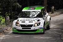 Škoda Fabia S2000 Umberta Scandoly v roce 2014