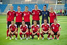 Denmark's national team went on a two-month strike over employment status in September 2017, including a forfeited World Cup qualification match. 20170706 OEFB AUT DEN Gruppenfoto DSC 8342.jpg